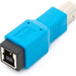 SYSTEM-S USB 3.0 Adapter Typ B Stecker zu Typ B Buchse Kabel in Blau
