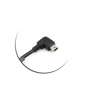 SYSTEM-S Mini USB 90° Kabel links gewinkelt Winkelstecker auf USB Typ A (male) 90° links gewinkelt Kabel Datenkabel Ladekabel 26 cm