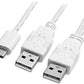 System-S Y- Kabel USB Typ A Stecker zu USB Typ A und USB Typ C 3.1 Stecker