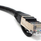 SYSTEM-S LAN Kabel 0,5 m RJ45 Stecker Ethernetkabel Netzwerkkabel Winkel in Schwarz