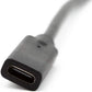 SYSTEM-S USB 3.1 Kabel 100 cm Typ C Stecker zu Buchse Winkel Adapter in Schwarz