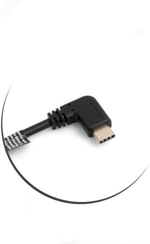 SYSTEM-S USB 3.1 Typ C 90° gewinkelt zu USB 2.0 Typ A 90° gewinkelt Winkelstecker Datenkabel Ladekabel Adapter Kabel 27 cm