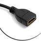 System-S Mini HDMI Aufwärts Gewinkelt Winkel Winkelstecker 90° Grad zu HDMI Eingang Buchse Kabel 22 cm