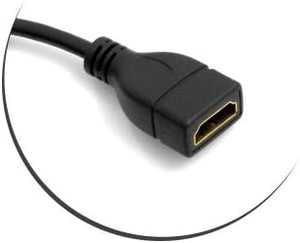 System-S Mini HDMI Aufwärts Gewinkelt Winkel Winkelstecker 90° Grad zu HDMI Eingang Buchse Kabel 22 cm