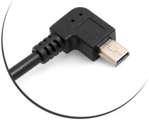 SYSTEM-S Mini USB 90° rechts gewinkelt Winkelstecker auf Mini USB Buchse Kabel Datenkabel Ladekabel 27 cm