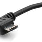 System-S 20 cm Micro USB 2.0 Kabel gewinkelt 90 grad Winkelstecker (rechts/male) Adapter Datenkabel und Ladekabel