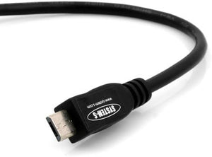 System-S Kurzes Micro USB zu Mini USB Daten- & Ladekabel 30 cm