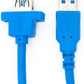 System-S USB Typ A 3.0 Stecker auf USB Typ A 3.0 Buchse für Panel Mount Kabel 100cm