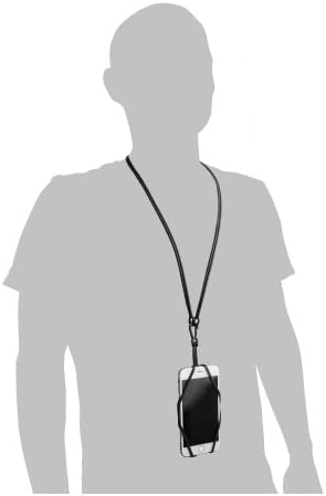 Smartphone collar, neck strap, lanyard from System-S in black