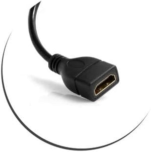 Cable micro HDMI macho 90° en ángulo recto macho a entrada HDMI hembra 21 cm
