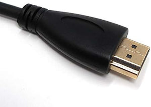 SYSTEM-S HDMI Kabel 1,8 m Stecker zu Mini Stecker Spirale Winkel Adapter in Schwarz