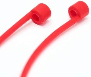 Soporte de correa de silicona System-S 10x para auriculares AirPods en rojo