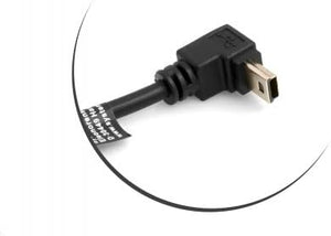 SYSTEM-S Mini USB (male) upward angle USB-On-The-Go host cable to USB type A (female) adapter cable 13.5 cm