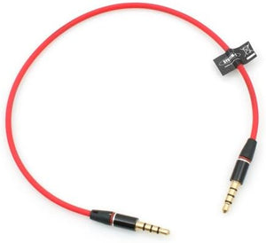 System-S Cable alargador para auriculares AUX de audio estéreo de 4 pines jack de 3,5 mm a jack de 25 cm