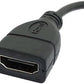 SYSTEM-S Spina micro HDMI ad angolo verso l'alto angolata a 90° rispetto alla presa di ingresso HDMI cavo da 15 cm