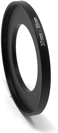 SYSTEM-S lens adapter 37 mm thread to 55 mm step up ring in black for filters