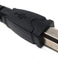 SYSTEM-S USB 3.1 Kabel 25 cm Typ C Buchse zu Typ B Stecker Adapter in Schwarz