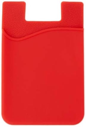 Funda tarjetero de silicona con tarjetero para smartphone System-S 10x en rojo