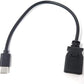 SYSTEM-S USB 3.1 Kabel 15 cm Typ C Stecker zu 2.0 A Buchse in Schwarz