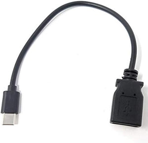 Cable USB 3.1 SYSTEM-S Adaptador tipo C macho a 2.0 A hembra de 15 cm en color negro