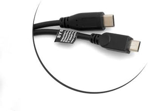 SYSTEM-S OTG Host Cable 3 in 1 USB 2.0 Type A (male) to USB 3.1 Type C (male) and Micro USB (male) data cable Y-cable 39 cm