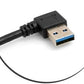 SYSTEM-S Micro USB 3.0 zu USB 3.0 Typ A 90° gewinkelt Kabel Datenkabel Ladekabel 17 cm
