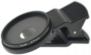 SYSTEM-S Soft Filter 37 mm thread softening with clip in black for smartphone