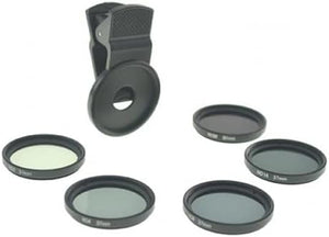 SYSTEM-S ND Filter Set 37 mm Neutraldichtefilter Graufilter mit Clip für Smartphone