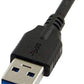 SYSTEM-S USB 3.1 Kabel 8 m Typ C Stecker zu 3.0 Typ A Stecker Schraube in Schwarz