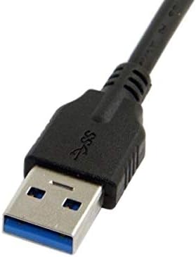 SYSTEM-S USB 3.1 Kabel 8 m Typ C Stecker zu 3.0 Typ A Stecker Schraube in Schwarz