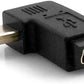 SYSTEM-S Mini USB (Female) auf Mini USB (Male) 90° Rechts gewinkelt Winkelstecker USB Adapter