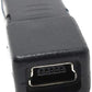 System-S USB 2.0 adapter Micro B male to Micro B female in black