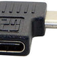 SYSTEM-S 90 degree right and left angled USB 3.1 Type C male to USB 3.1 Type C female adapter angle adapter plug