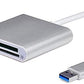 System-S 3in1 USB Typ A 3.0 zu CF TF SD Kartenleser Adapter Reader