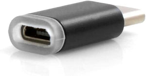 SYSTEM-S USB 3.1 Typ C Stecker auf Micro USB 2.0 Buchse Adapter Converter Adapterstecker in Schwarz