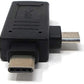 SYSTEM-S USB 3.1 Y Adapter Typ C Stecker + 2.0 Micro Stecker zu 3.0 Typ A Buchse Adapter