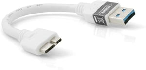 Câble de charge micro USB 3.0 haute vitesse de 10 cm pour une charge deux fois plus rapide, deux fois la vitesse de charge 2x plus rapide en blanc
