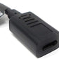 SYSTEM-S USB 3.1 Kabel 25 cm Typ C Buchse zu Typ B Stecker Adapter in Schwarz