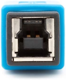 Adaptador USB 3.0 tipo B macho a cable tipo B hembra en color azul
