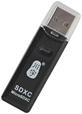 System-S USB A Adapter Stick für SD micro SD Kartenlesegerät Karten Leser Card Reader in Schwarz