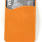 Funda tarjetero de silicona con tarjetero para smartphone System-S 10x en naranja