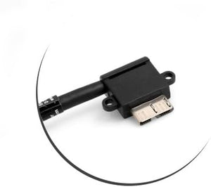 SYSTEM-S Micro USB 3.0 90° Grad links gewinkelt auf USB Typ A 3.0 Abwärtsgewinkelt Kabel Adapter Datenkabel Ladekabel 27 cm