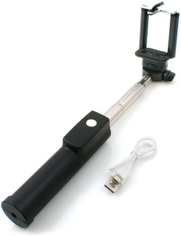 System-S Universal Monopod Selfiepod Selfie Stab Halter Stock für Selfies Selbstportäts Fotografie Photos Bilder Video mit Bluetooth Fernauslöser für Smartphone Handy