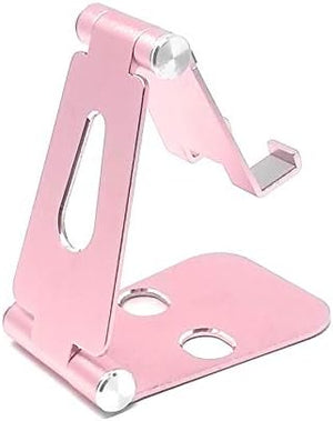 System-S aluminum folding stand for tablet and smartphone in pink