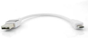 System-S Micro USB 2.0 cable adapter data cable and charging cable in white 10 cm