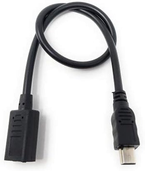 SYSTEM-S USB 3.1 cable 25 cm type C female to mini B male adapter in black