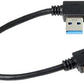 SYSTEM-S USB Kabel USB Typ A 3.0 auf USB Typ A 3.0 rechts gewinkelt 18 cm