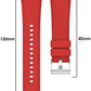 System-S Armband flexibel aus Silikon 20mm für Samsung Galaxy Watch 4 Smartwatch Rot