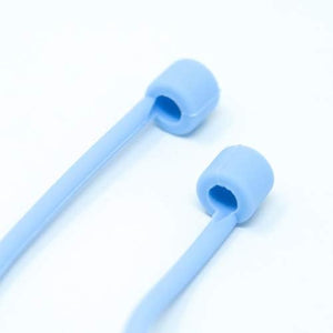 Supporto per cinturino in silicone System-S 10x per cuffie AirPods in azzurro