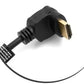 SYSTEM-S HDMI 1.4 Stecker abwärts Winkel Winkelstecker 90° Gewinkelt zu HDMI Eingang Buchse Kabel 22 cm